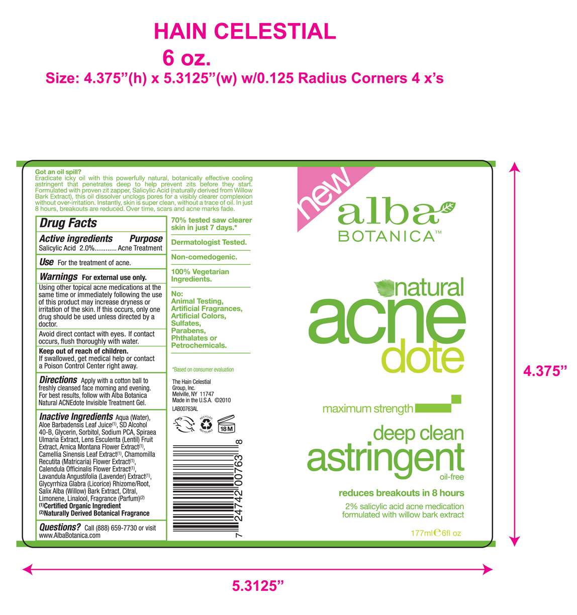 Alba Natural Acnedote Astringent